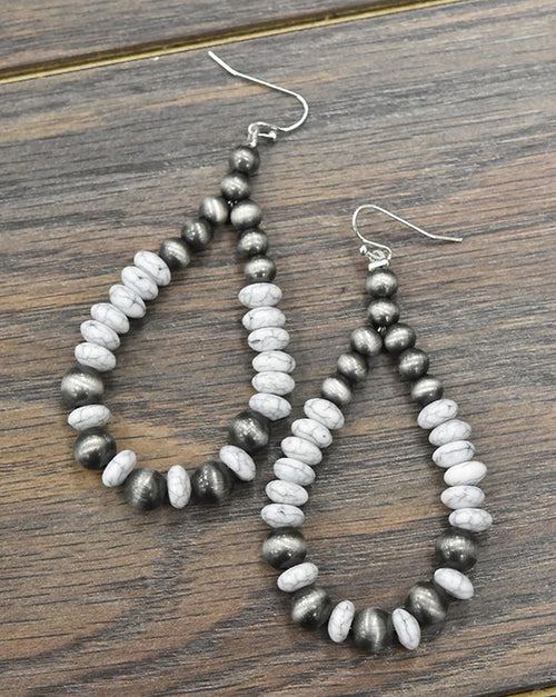 Navajo Pearl and Beaded Earrings